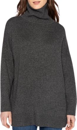 Kinross Cashmere Oversized Cozy Mock Sweater In Flannel