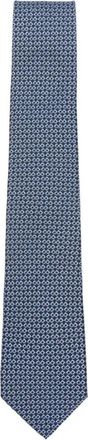 Ferragamo Blue Printed Tie