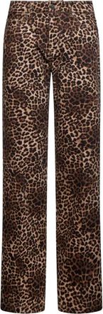 Silvian Heach Gevlekte print broek - Dames - Regular Fit Jeans - Bruin - W32 - Katoen - Jeans