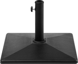 Beliani Beliani - Base Para La Sombrilla De Hormig&oacute;n Negro 25 Kg Cuadrada Para Jard&iacute;n Cervo