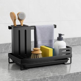 Gabrielle Soporte Para Esponjas De Fregadero De Cocina, Organizador De Almacenamiento Para Esponjas De Fregadero De Cocina Con Bandeja De Goteo Y Soporte Para E