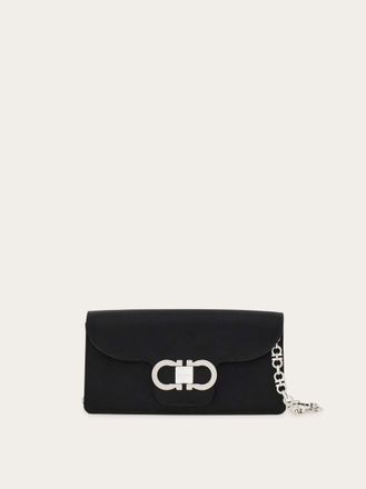 Ferragamo Donna Mini bag double Gancini con strass Nero