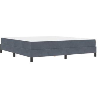 vidaXL Box Spring Bed with Mattress Dark Grey 180 x 220 cm Fabric vidaXL