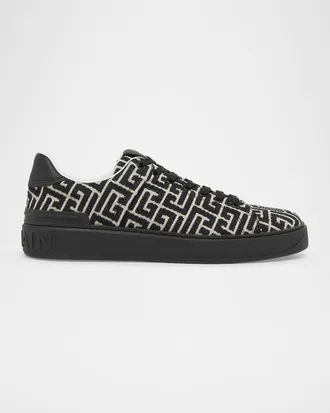 Balmain Men & apos;s B-Court Monogram Low-Top Sneakers
