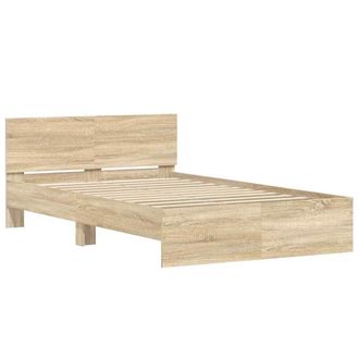 vidaXL Estructura De Cama Sonoma 137 X 190 Cm Madera De Ingenier&iacute;a Vidaxl