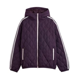 adidas Quilted Three Stripes Jacket - Heren - Ski Jassen - Paars - M - Leer - Fitness