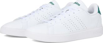 adidas Advantage 2.0 Mens Lace up casual Shoes White/Black/Collegiate Green : 10.5 D - Medium, Leather/Rubber