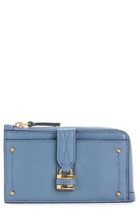 Chlo&eacute; Small Paddington Leather Zip Wallet in Ashes Blue at Nordstrom