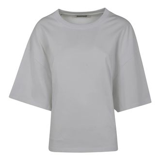 Darkpark Darkpark, Tops, Dames, Wit, S, Draped Short Sleeved Tee