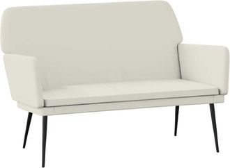 vidaXL Banco De Terciopelo Crema 108x79x79 Cm Vidaxl