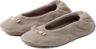 Generic Womens Ballerina Slipper Winter Fluffy Totes Slippers Comfort Cotton Memory Foam Non-slip Ballet Flat Shoes with Satin Bow for Spring Autumn Winter (B