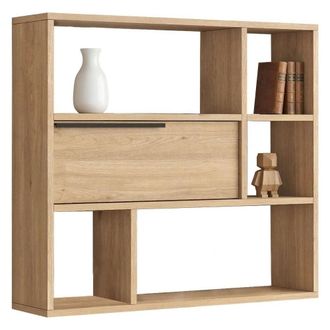 Dmora Estanter&iacute;a Roiate, 5 Estantes, Tono Roble, 90x22x81h Cm Roble Marr&oacute;n