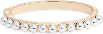 Open Edit Metal Orb Hinge Bracelet in Gold- Silver at Nordstrom