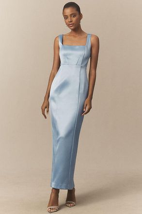 BHLDN Sleeveless Square-Neck Corset Maxi Dress