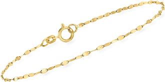 RS Pure by Ross-Simons Italian 1.5mm 10kt Yellow Gold Lumachina-Chain Bracelet