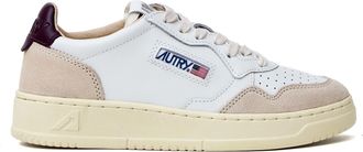 Autry White Fig Medalist Low Suede Sneakers