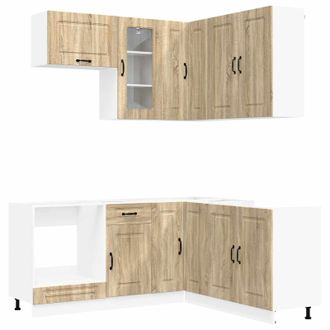 vidaXL Unidad De Cocina Kalmar 8 Uds. Roble Sonoma Vidaxl