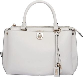 Guess Bianca Girlfriend Satchel - Dames - Handtassen - Wit - ONE Size - Leer - Tassen