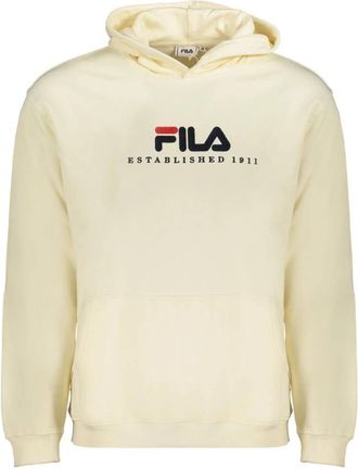 Fila Beige Sweatshirt met lange mouwen Geborduurd logo - Heren - Hoodies - Beige - XL - Hoodies & sweatvesten