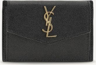 Saint Laurent Portafogli Uptown in pelle goffrata Woman UNI