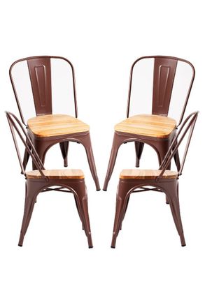 Regalos Miguel Regalos Miguel - Packs Sillas Comedor - Pack 4 Sillas Torix Madera Natural - Marr&oacute;n