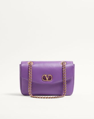 Valentino Garavani Borsa Media Con Catena Valentino Garavani Djuna In Nappa Donna VIOLA UNI