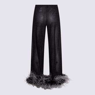 Os&eacute;ree Womens Trousers Black Pa Metallic