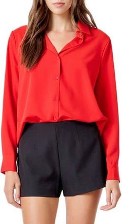 endless rose Classic Button-Up Shirt in Red at Nordstrom Rack, Size X-Small
