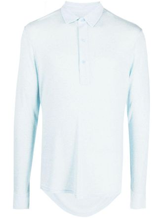Orlebar Brown Polo a maniche lunghe - Blu