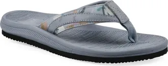 White Mountain Bays Flip Flop Sandal in Light Blue Floral Print at Nordstrom Rack, Size 11