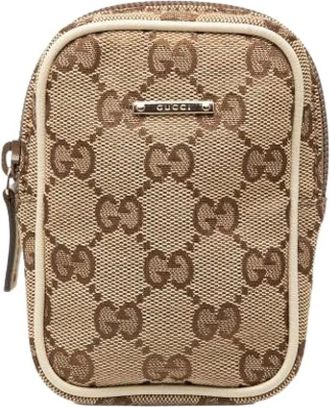 Gucci Pre-owned Canvas Pouch - - Pre-owned - Donna - Beige - ONE SIZE