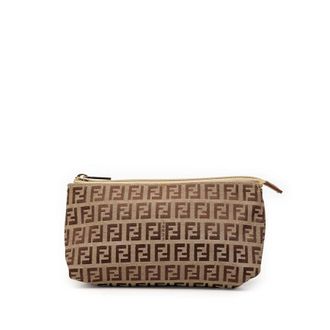 Fendi Pre-owned Fendi Zucchino Canvas Pouch Ladies KSR5D3UCNGJW84AL