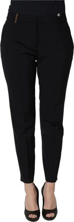 PESERICO Skinny Mid Waist Trousers - female - Peserico - Slim-fit Trousers - Black - XL - Trousers