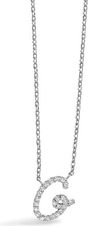 House of Brilliance 10K Gold Diamond Accent A-Z Initial Script Style Pendant Necklace