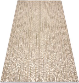RugsX Flat 48964265 Alfombra De Sisal Espina De Pescado - Color Paja Beige Natural, Cuerda Beige 160x230 Cm