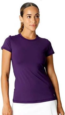 Sofibella UV Colors Short Sleeve Womens Tennis Shirt in Plum at Nordstrom, Size X-Large