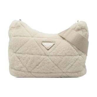 Prada Pre-owned Cross Body Bags, female, White, Size: ONE SIZE Pre-owned Quilted Shoulder Bag