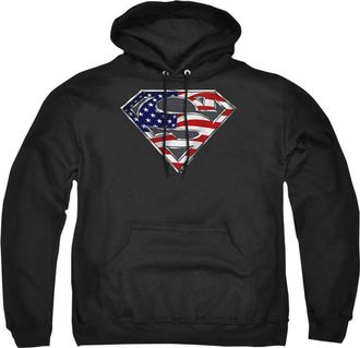 Gildan Superman All American Shield Adult Pull Over Hoodie / Hooded Sweatshirt