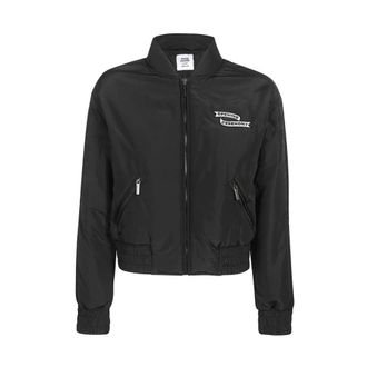 Opening Ceremony Bomber Jackets, female, Black, Size: M Logo Patch Bomber Jacket