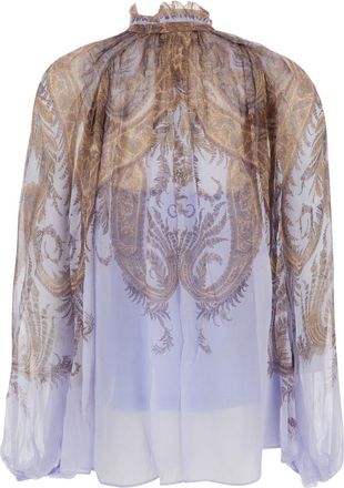 Zimmermann Printed Crepe Hypnotic Blouse