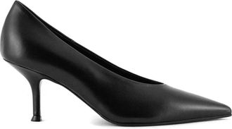 Lella Baldi 55mm Pointed-Toe Leather Pumps - Dames - Pumps - Zwart - 39 EU - Leer - Schoenen