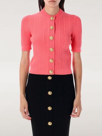 Balmain Cardigan con bottoni gioiello Balmain in misto viscosa