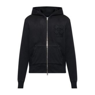 Amiri Zip-throughs, male, Black, Size: XS Logo Sweatshirt