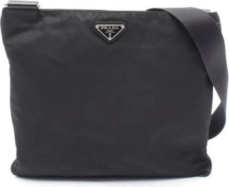 Prada Pre-owned Cross Body Bags, female, Black, Size: ONE SIZE Pre-owned Leather prada-bags