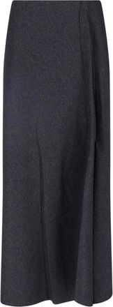 Giorgio Armani Grey Virgin Wool Midi Skirt