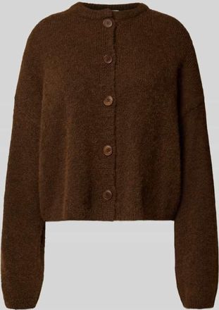 Drykorn Drykorn Strickpullover aus Woll-Mix Modell MARWENI in Schoko, Größe L