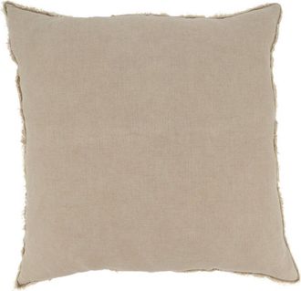 Saro Lifestyle Fringed Linen Down-Filled Pillow