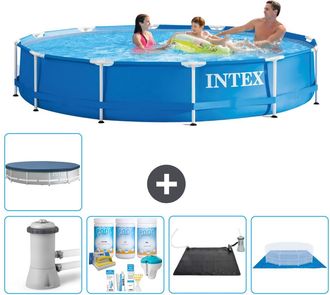Intex Piscina Con Estructura Redonda - 366x76 Cm - 8-piezas S21175