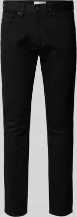 Selected Slim Fit Jeans im 5-Pocket-Design Modell LEON in Black, Gr&ouml;&szlig;e 34/34