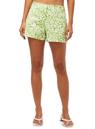Trina Turk Stretch Cotton Corbin 2 Short in Serene Green Multi at Nordstrom, Size 12